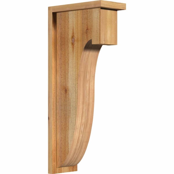 Ekena Millwork Del Monte Rough Sawn Corbel w/Backplate, Western Red Cedar, 6"W x 12"D x 28"H COR06X12X28DEL01RWR - main